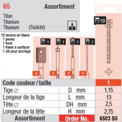 6503SO - Assortiment tenons taille 1 (longs)