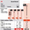 6503SO - Assortiment tenons taille 1 (longs)