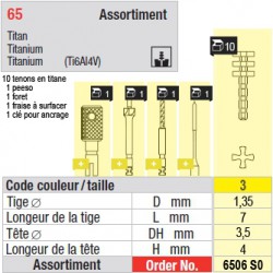 6506SO - Assortiment tenons taille 3 (courts)