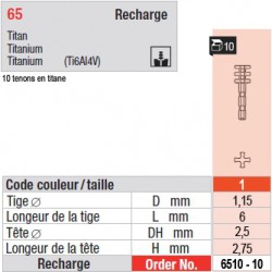 6510-10 - recharge tenons taille 1 (courts)