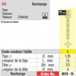 6515-10 - recharge tenons taille 3 (longs)
