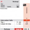 6110-10 - recharge tenons taille 1 (courts)