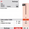 6111-10 - recharge tenons taille 1 (longs)