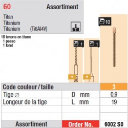 6002SO - Assortiment tenons taille 3