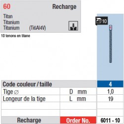 6011-10 - recharge tenons taille 4