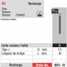 6013-10 - recharge tenons taille 6