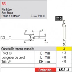 6332-3 - Fraise à surfacer tenons Head Master taille 3