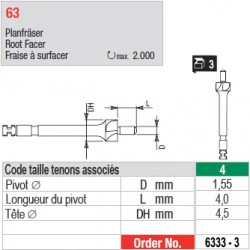 6333-3 - Fraise à surfacer tenons Head Master taille 4