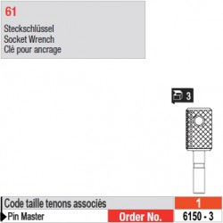 6150-3 - Clés pour ancrage de tenons Pin Master taille 1