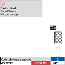 6151-3 - Clés pour ancrage de tenons Pin Master taille 2