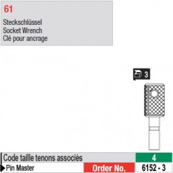 6152-3 - Clés pour ancrage de tenons Pin Master taille 4