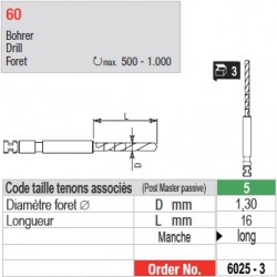 6025-3 - Forets pour tenons Post Master taille 5 (manche long)
