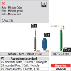 2026SO - Assortiment standard de tenons "RetoMinipins" Or