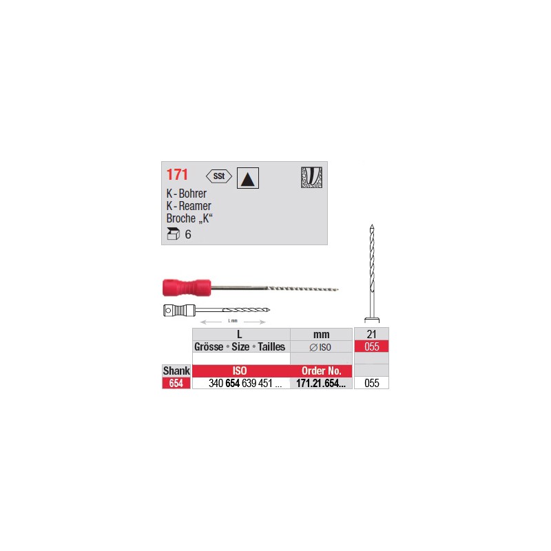 171.21.654.055 - Broches "K" manuelles - courtes