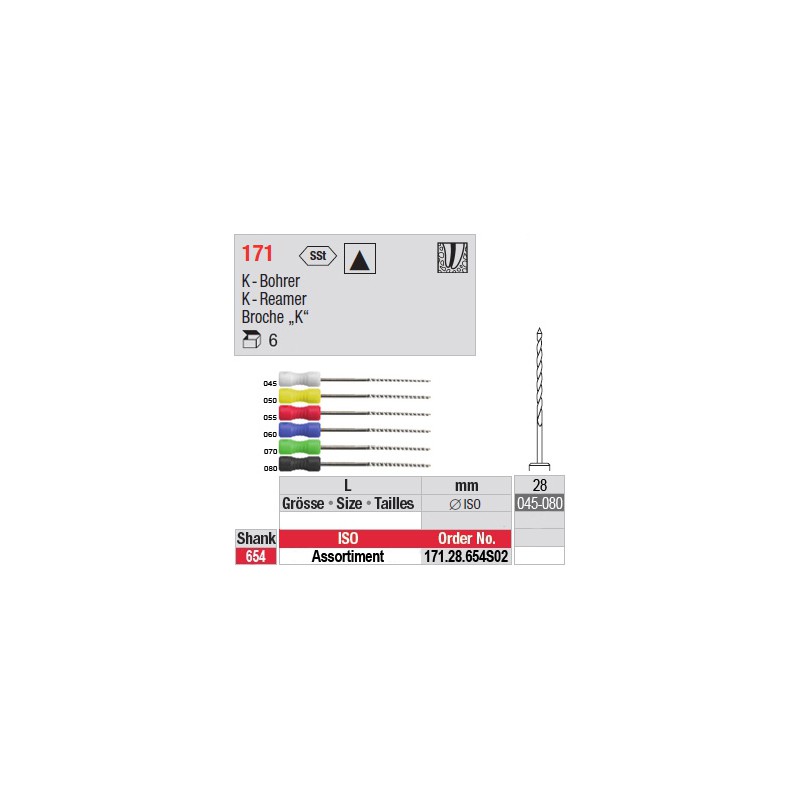 171.28.654 SO2 - Assortiment de broches "K" - longues - diam. large 171.28.654 SO2 - Assortiment de broches "K" - longues - diam. large