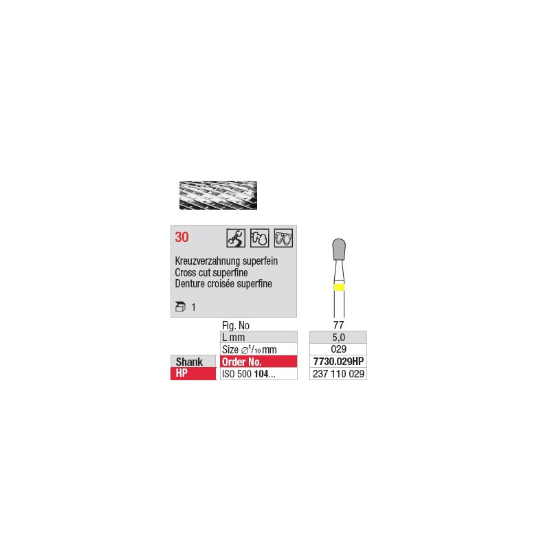 Fraise en carbure - 7730.029HP Fraise en carbure - 7730.029HP