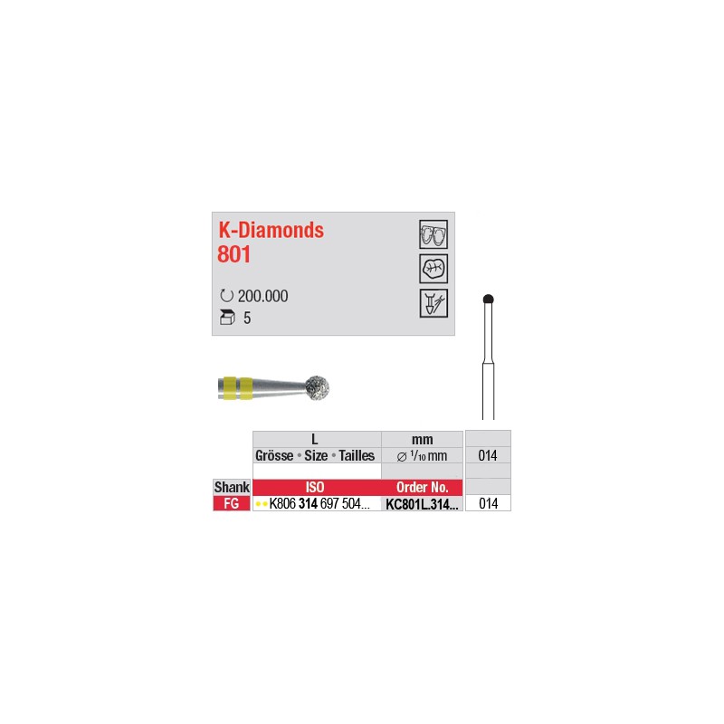 KC801L.314.014 - K-Diamonds boule avec col - grain super fin