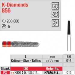 KF856.314.016 - K-Diamonds cône, bout arrondi - grain fin