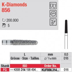 KUF856.314.016 - K-Diamonds cône, bout arrondi - grain ultra fin