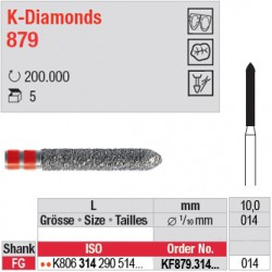 KF879.314.014 - K-Diamonds cylindre à biseau - grain fin