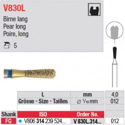  V830L.314.012 - DIACUT - Poire, long 