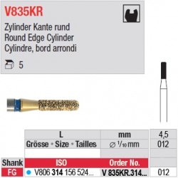  V835KR.314.012 - DIACUT - Cylindre, bord arrondi 