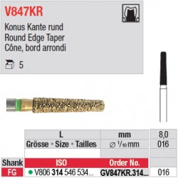  GV847KR.314.016 - DIACUT - Cône, bord arrondi 