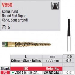 GV850.314.016 - DIACUT - Cône, bord arrondi 