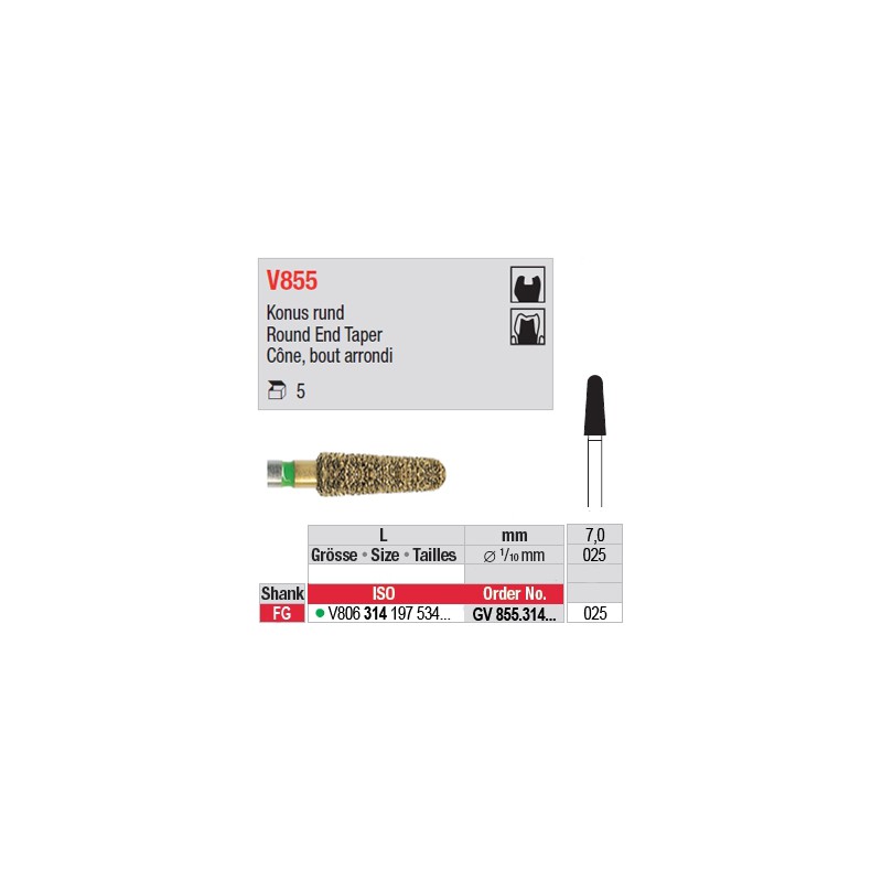 GV855.314.025 - DIACUT - Cône, bord arrondi GV855.314.025 - DIACUT - Cône, bord arrondi