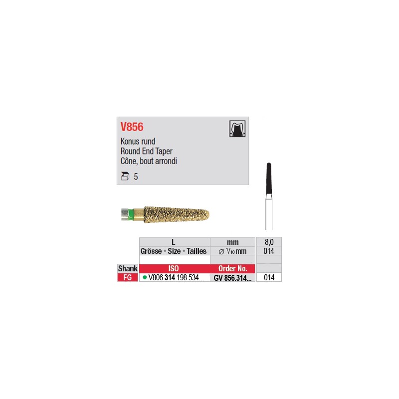 GV856.314.014 - DIACUT - Cône, bord arrondi GV856.314.014 - DIACUT - Cône, bord arrondi