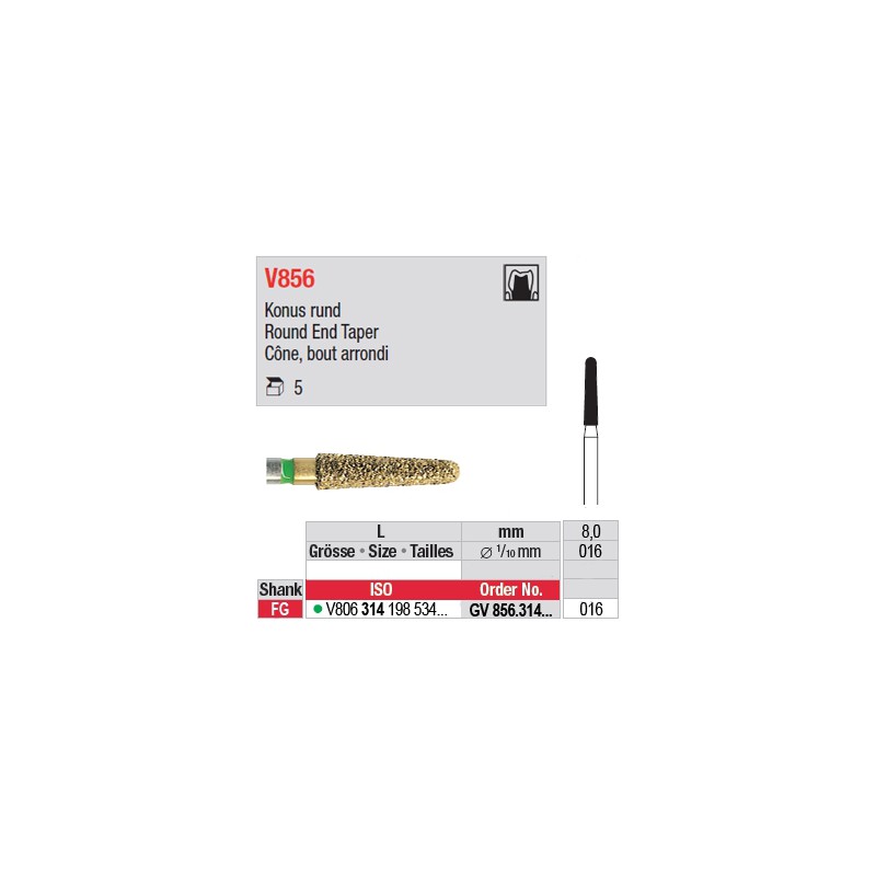 GV856.314.016 - DIACUT - Cône, bord arrondi GV856.314.016 - DIACUT - Cône, bord arrondi