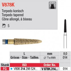  V878K.314.014 - DIACUT - Cône allongé, à biseau 