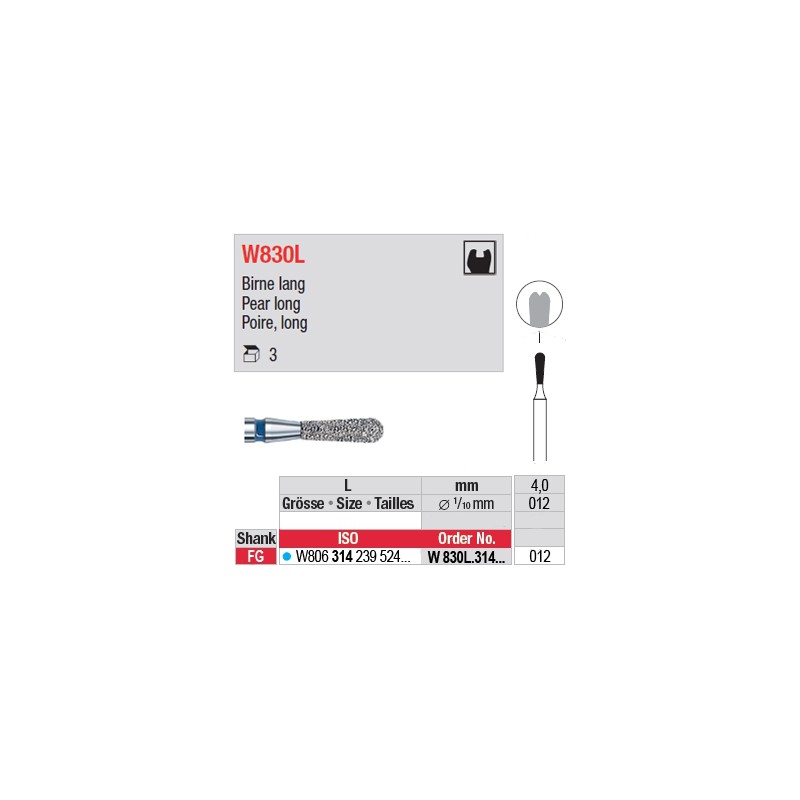  W830L.314.012 - White Tiger - Poire, long 