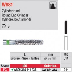  GW881.314.014 - White Tiger - Cylindre, bout arrondi 