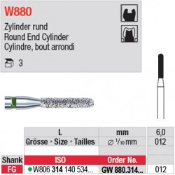  GW880.314.012 - White Tiger - Cylindre, bout arrondi 