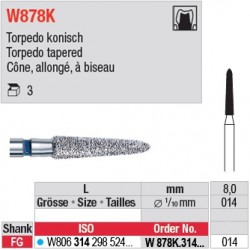  W878K.314.014 - White Tiger - Cône, allongé, à biseau 