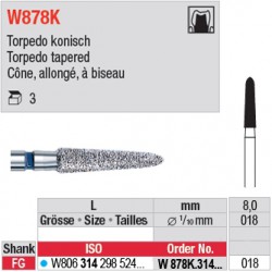  W878K.314.018 - White Tiger - Cône, allongé, à biseau 