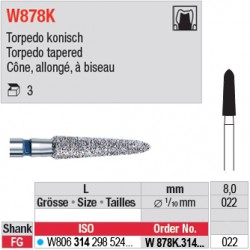  W878K.314.022 - White Tiger - Cône, allongé, à biseau 