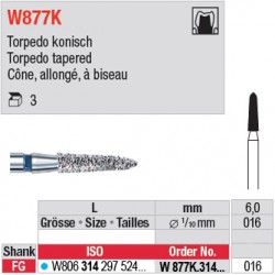  W877K.314.016 - White Tiger - Cône, allongé, à biseau 