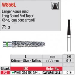  GW856L.314.018 - White Tiger - Cône, long bout arrondi 