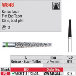  GW848.314.018 - White Tiger - Cône, bout plat 