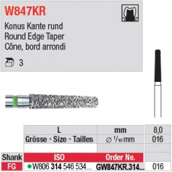  GW847KR.314.016 - White Tiger - Cône, bord arrondi 
