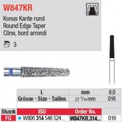  W847KR.314.016 - White Tiger - Cône, bord arrondi 