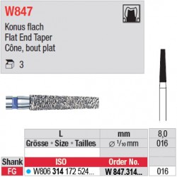  W847.314.016 - White Tiger - Cône, bout plat 