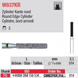  GW837KR.314.014 - White Tiger - Cylindre, bord arrondi 