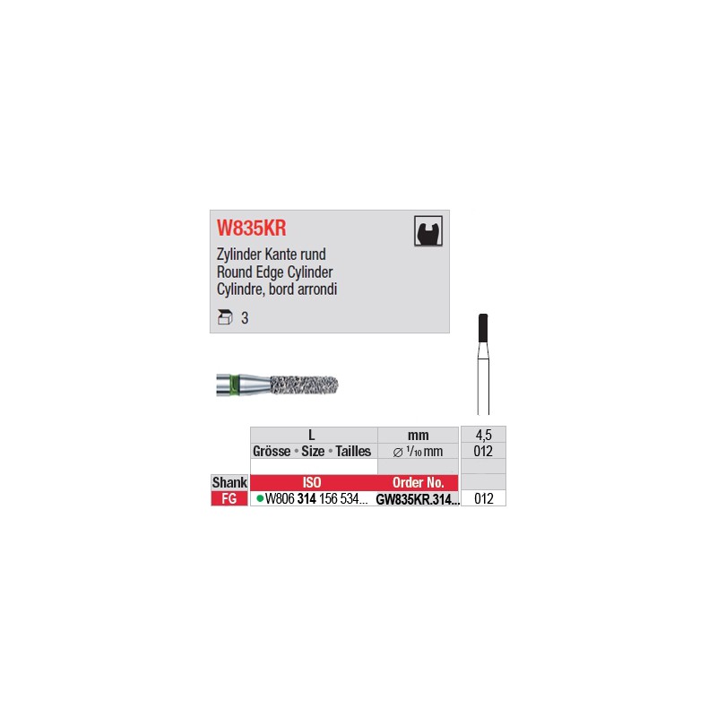  GW835KR.314.012 - White Tiger - Cylindre, bord arrondi 