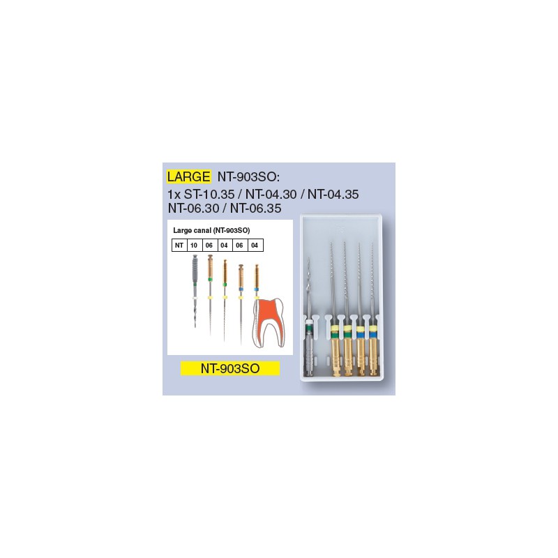 Set de limes NT - canaux larges Set de limes NT - canaux larges