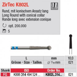 K802L.314.021 - fraise diamant ZirTec Trepanation