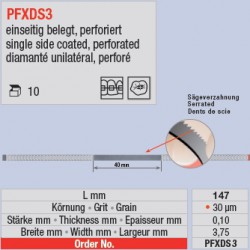 PFXDS 3 - strips diamantés perforés