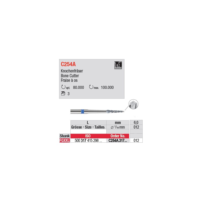 C254A.317.012 - fraise à os C254A.317.012 - fraise à os